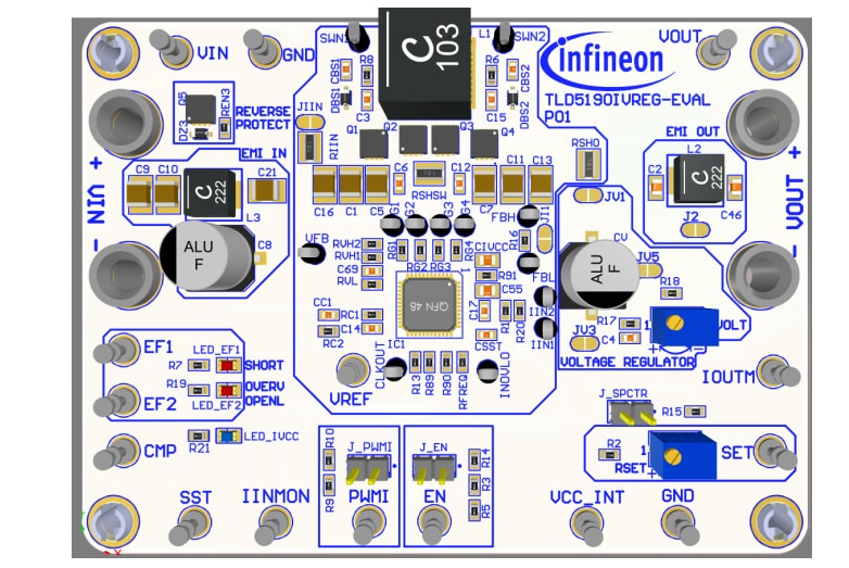 Infineon Technologies TLD5190IVREG-EVAL Evaluierungsboard